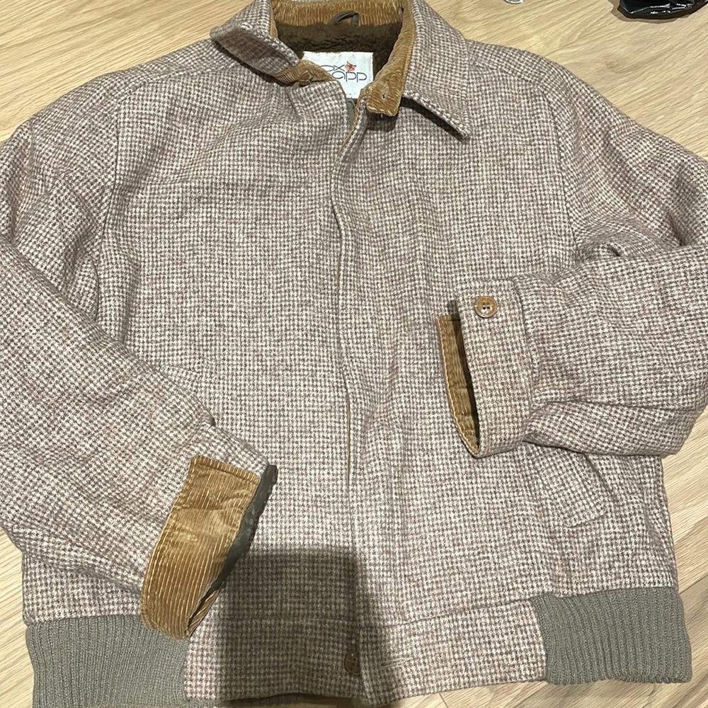 Vintage Fur lined bomber style jacket in men’s 42
